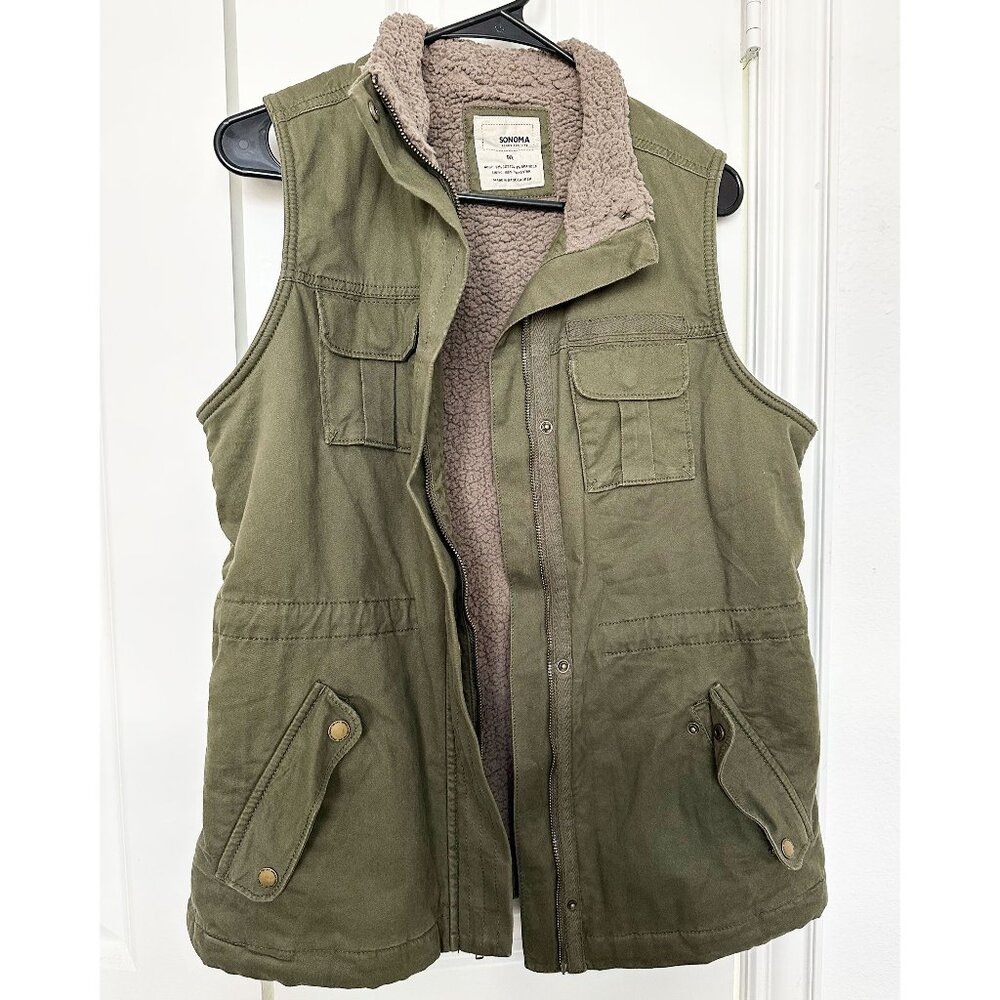 Sonoma Women's Army Green Vest
